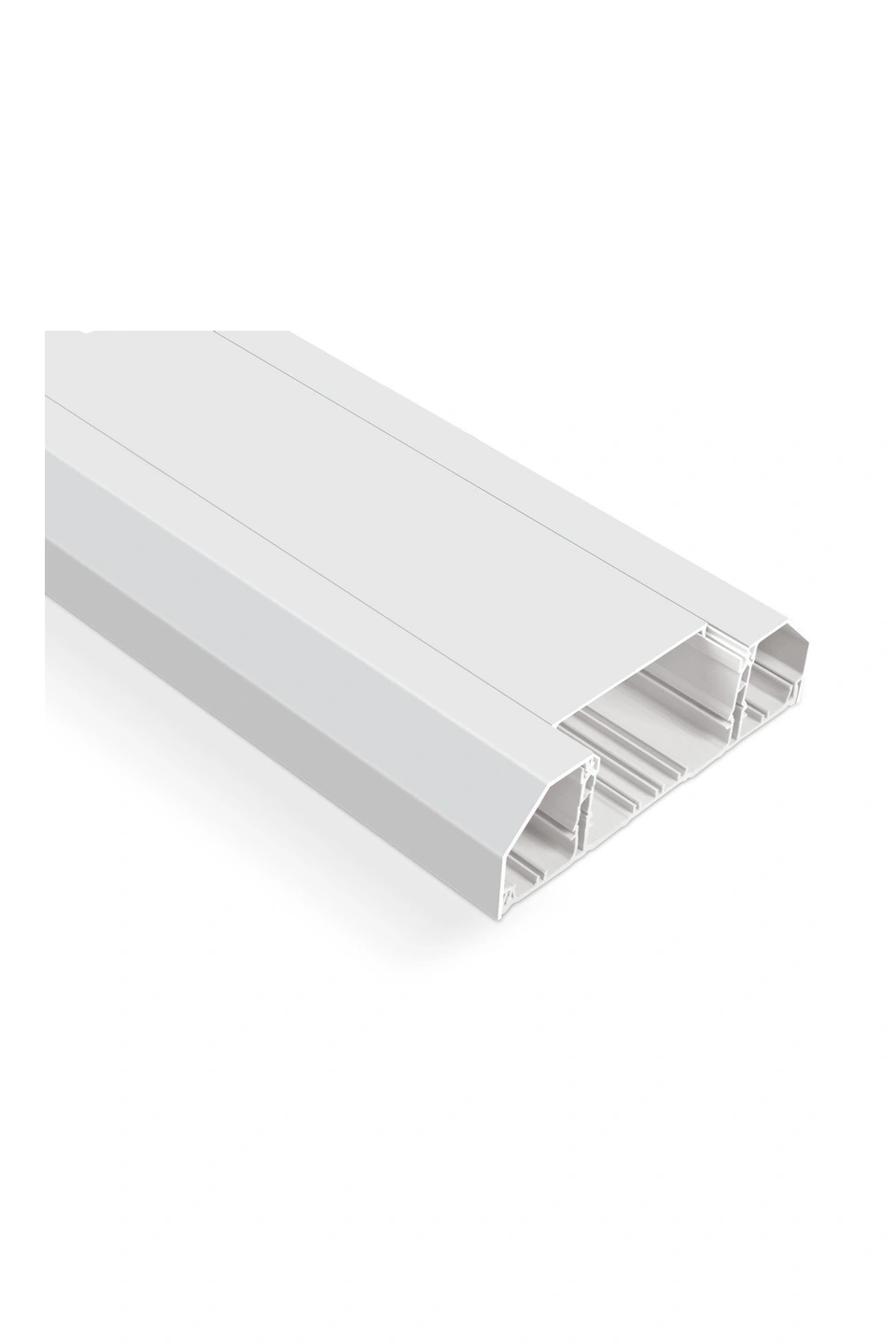 001 003 170050 20 00 Mutlusan 170X50 mm Kapalı Tip Beyaz Kablo Kanalı