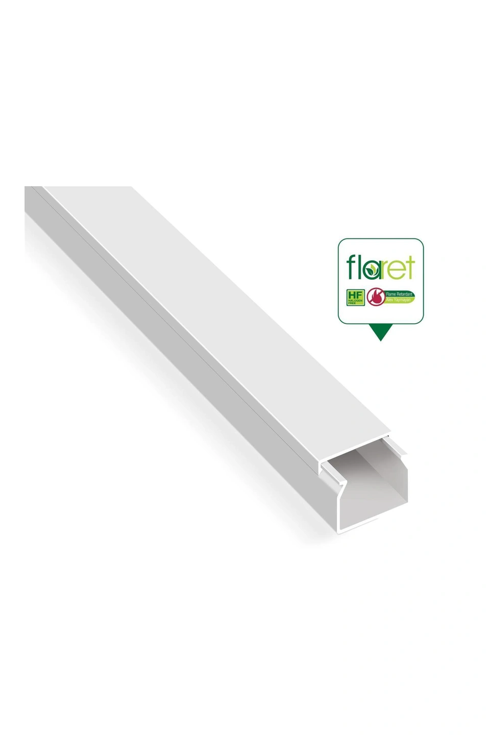 001 060 025016 20 00 Mutlusan 25X16 mm Kapalı Tip Beyaz Kablo Kanalı