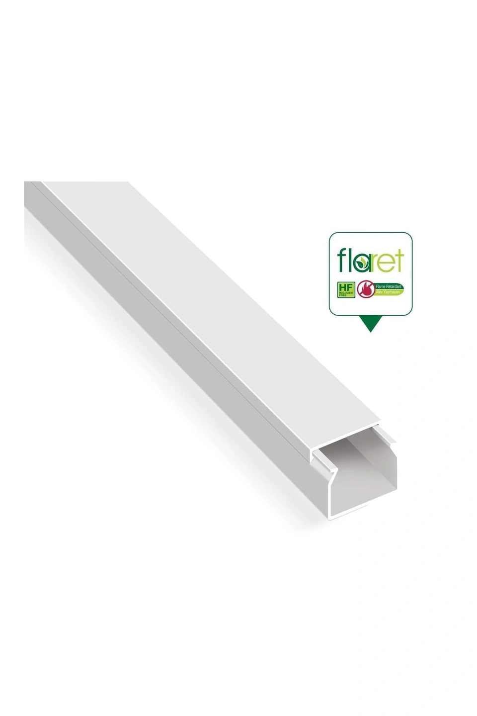 001 060 040025 20 00 Mutlusan 40X25 mm Kapalı Tip Beyaz Kablo Kanalı