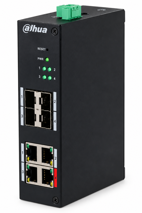 Dahua HS4408-4ET-96 Endüstriyel PoE Switch