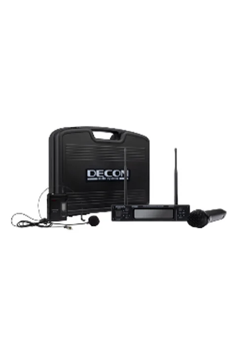 DM-402HT Decon 2 Kanal UHF El + Yaka (HeadSet) Mikrofon Seti