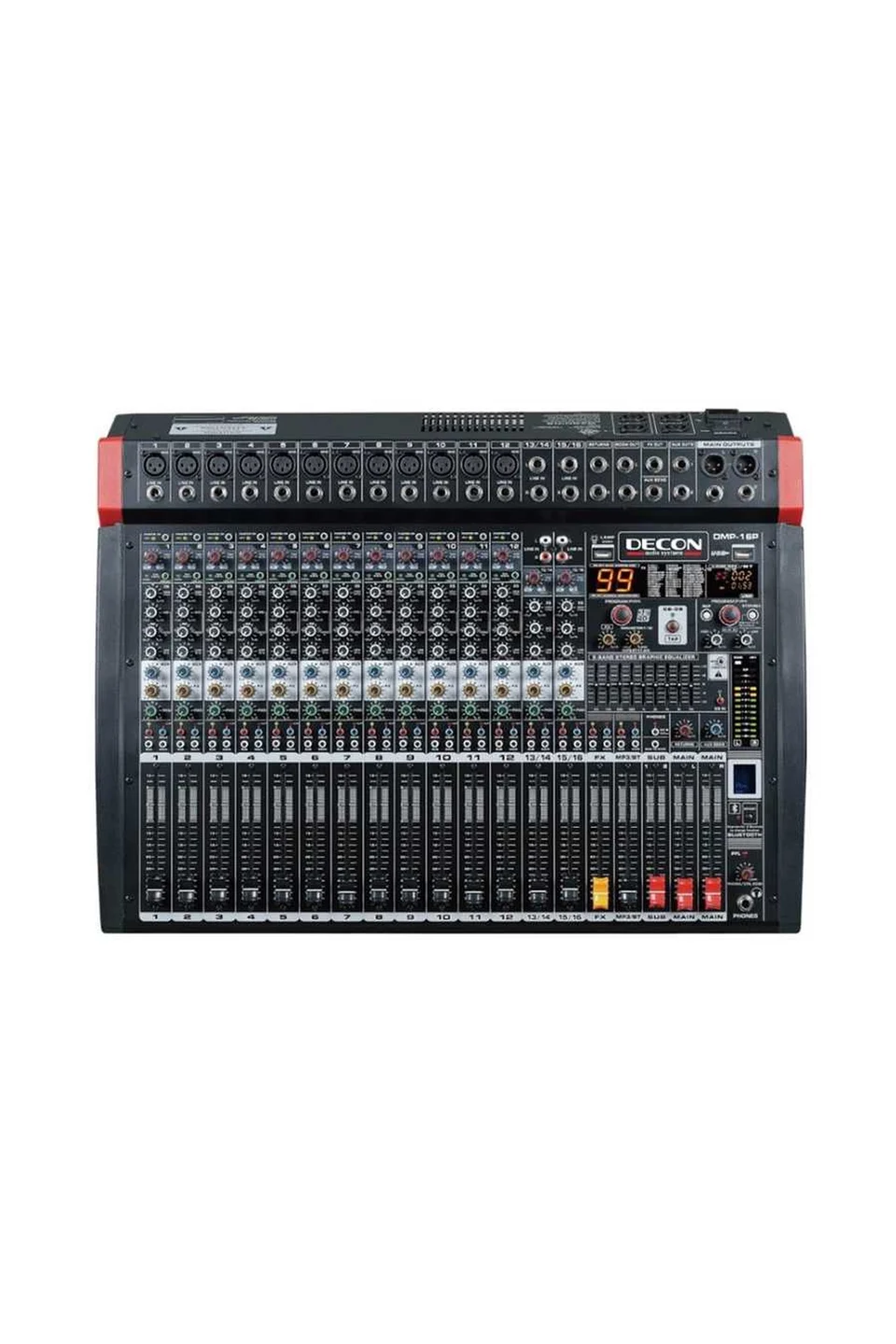 Decon DMP-16P 12 Kanal Mono / 2 Kanal Stereo Power Mixer (2x650Watt)