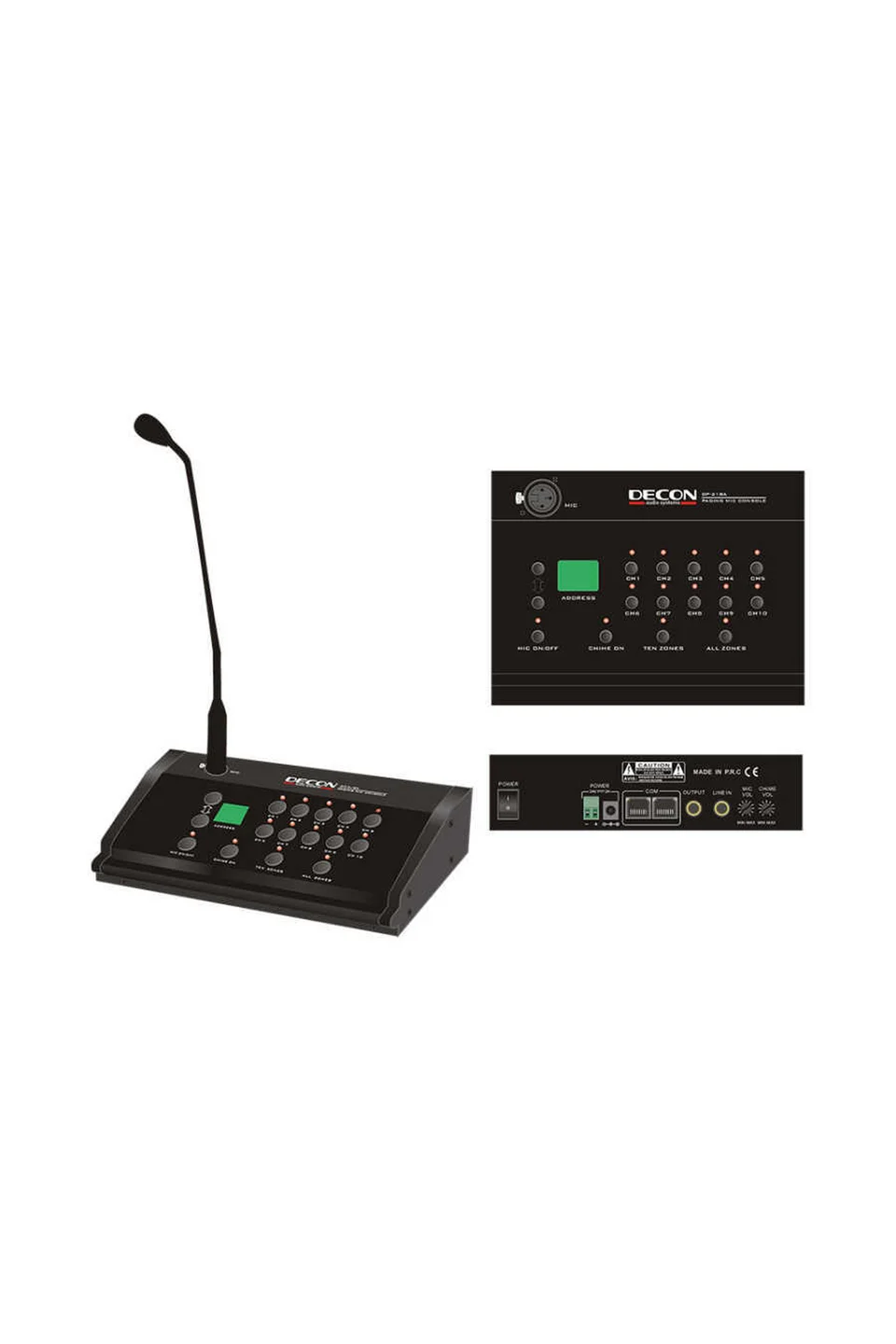 Decon DP-218A 10 Bölge Anons Mikrofon Konsolu (DP-7212 için)