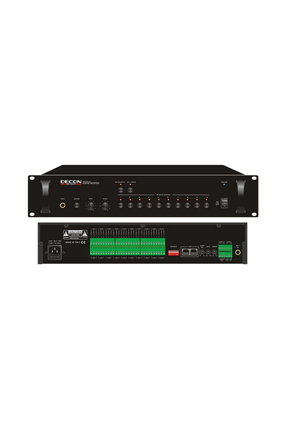 Decon DP-7212 10 Bölge Anons Ünitesi ve Bölge Seçici