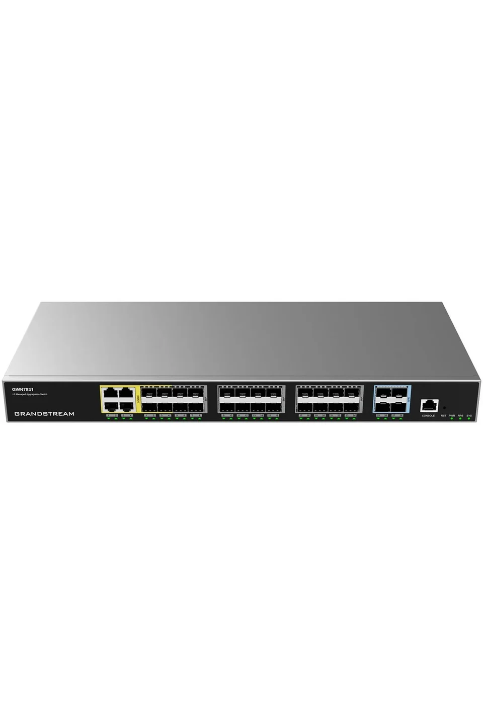 Grandstream GS-GWN7831 24 Port GB SFP Port, 4 Port 10G SFP Port ve 4 Port GB Ethernet Omurga Switch