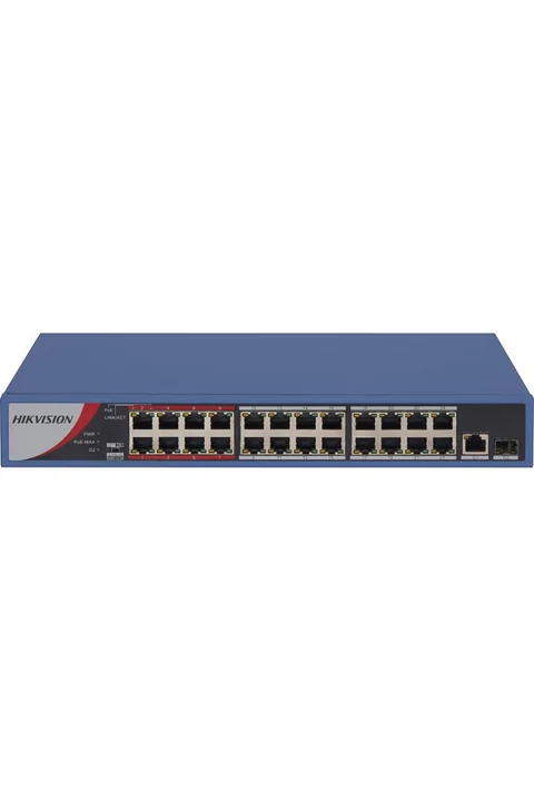 Hikvision DS-3E0326P-E/M 24 Port 100 Mbps Yönetilemeyen POE Switch