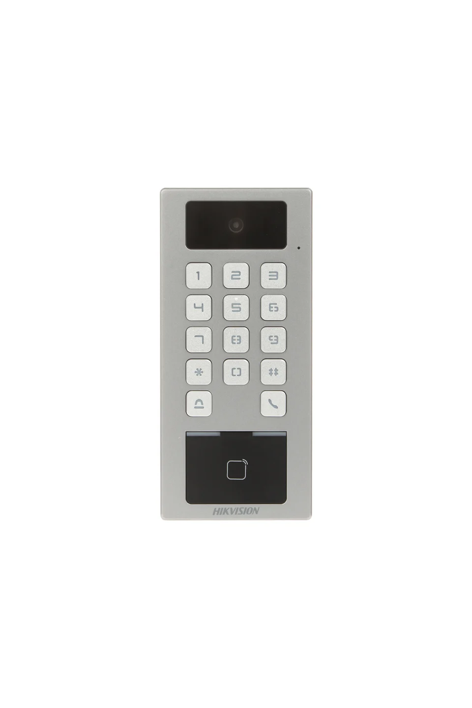 Hikvision DS-K1T502DBFWX-C Parmak izi, Kart, Şifre ve Kameralı Geçiş Kontrol ve Interkom Terminali Dış Mekan IP65