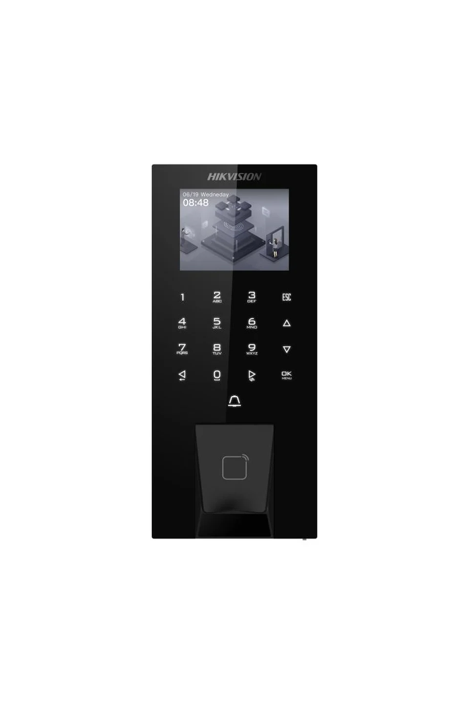 Hikvision DS-K1T807MBFWX-E1 Parmak İzi, Şifre, ve Mifare Kart Okuyucu Geçiş Terminali