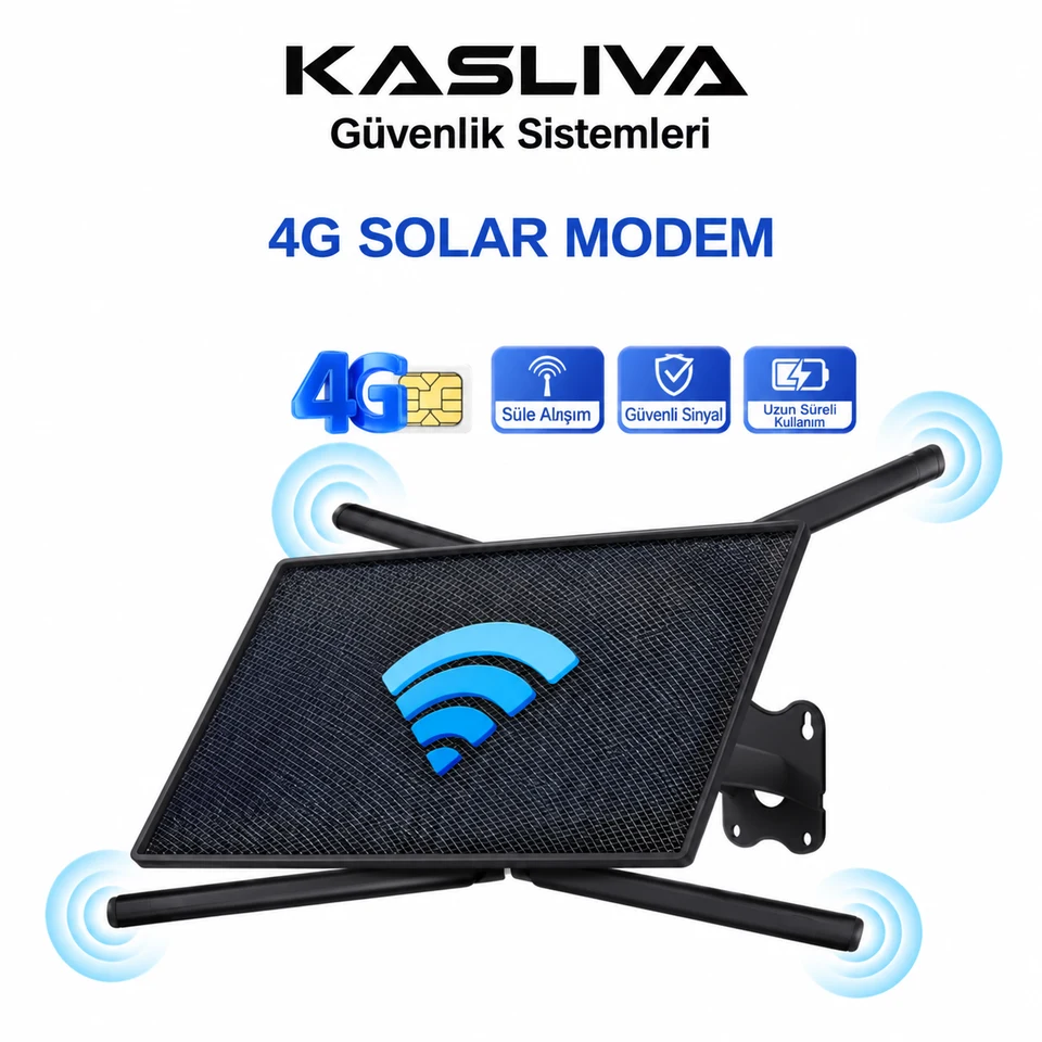 Kasliva KL-4G-RTR Sim Kartlı 4G Solar Panelli Modem Router