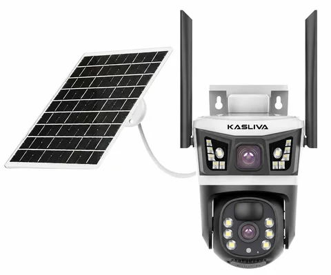 Kasliva KL-S232 4MP 2 Kameralı Solar Panelli PTZ WiFi Kamera