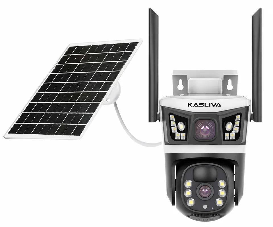 Kasliva KL-S232 4MP 2 Kameralı Solar Panelli PTZ WiFi Kamera