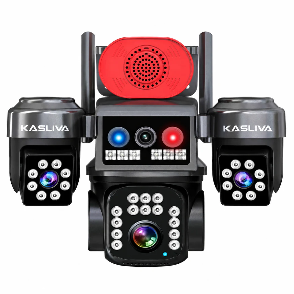 Kasliva KL-S315 8MP 4 Kameralı PTZ WiFi Kamera