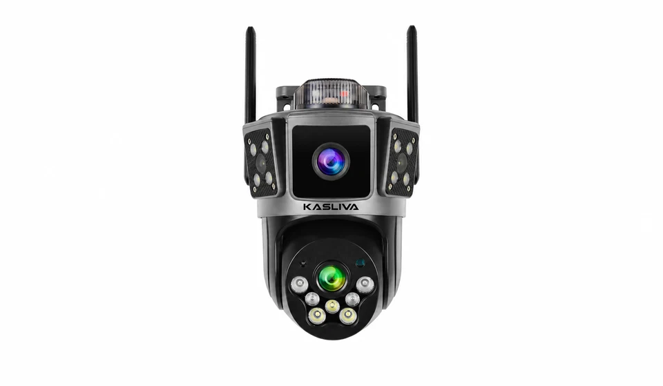 Kasliva KL-S322 4MP 2 Kameralı PTZ WiFi Sirenli Kamera