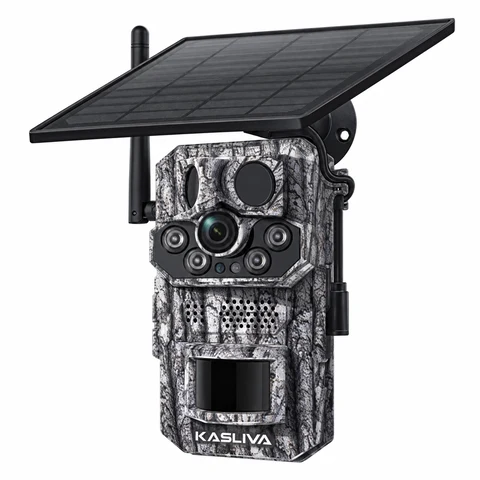Kasliva KL-S443H 3MP 4G Solar Panelli GPS Black Light Fotokapan