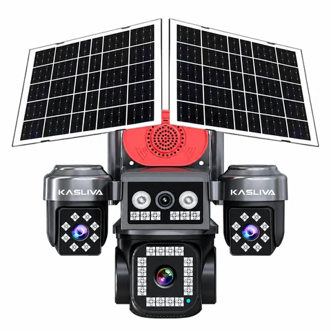 Kasliva KL-S445 4 Kameralı Sim Kartlı AOV Çift Güneş Panelli Solar 8MP eSİM PTZ Kamera
