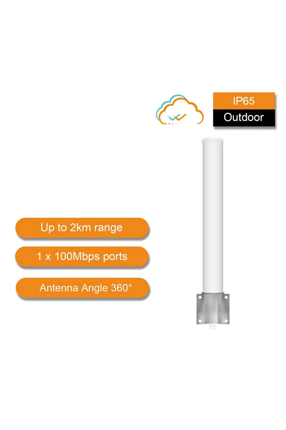 Wi-Tek WI-CPE521 V2 360 Derece 5.8 Ghz 300Mbps 2KM Kablosuz Aktarıcı