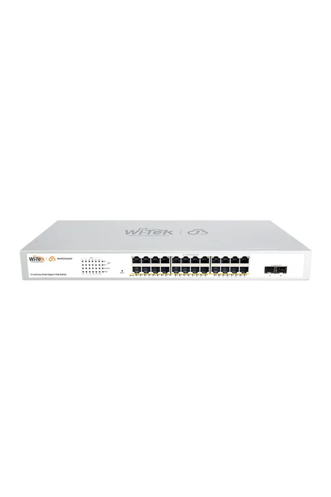 Wi-Tek WI-PCES326GF V2 24 Port GB PoE Ports 2 Port GB SFP Port Cloud Easy Smart PoE Switch