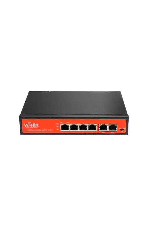 Wi-Tek WI-PS205 V2 4 Port Poe 250Mt. Mesafe Hi-Poe Switch