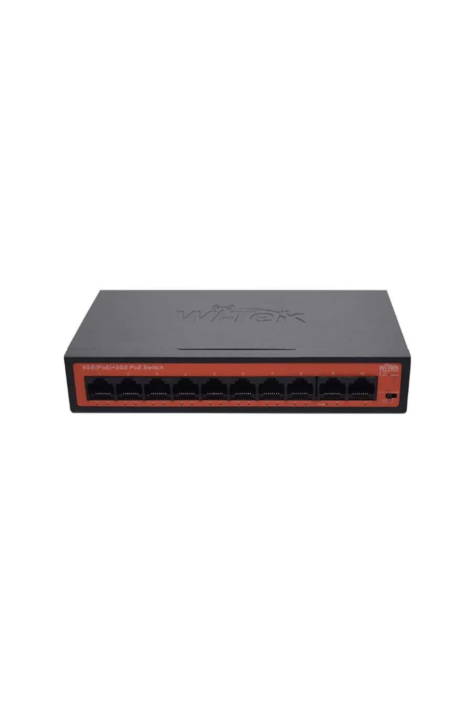 Wi-Tek WI-PS308GH V2 8 Port Gigabit PoE, 2 Port GE Uplink Port Switch - Watchdog + 65W + 250M