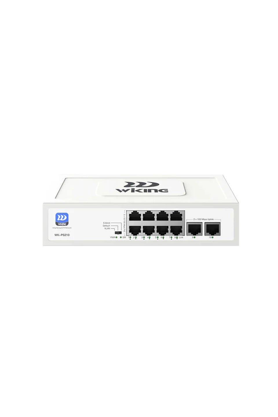 Wiking WK-PS210 8 Port 100Mbps PoE, 2 Port 100Mbps Uplink Port Yönetilmez PoE Switch