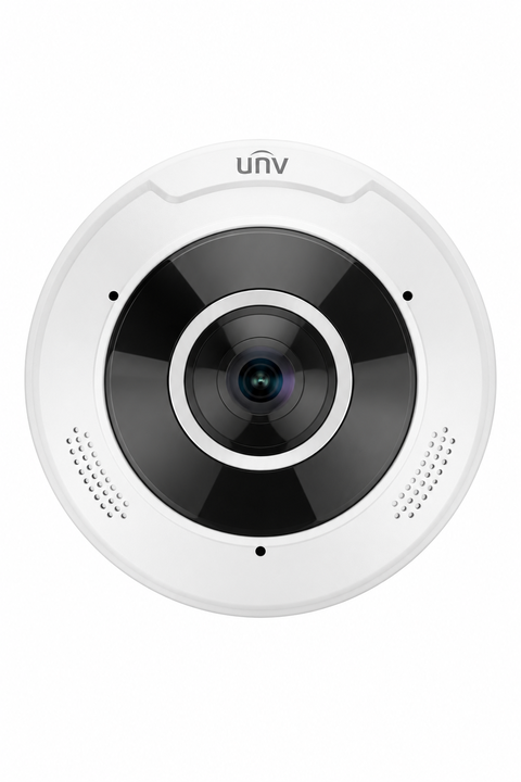 UNV IPC868ER-VF18-B 12 MP Balıkgözü IP Kamera, Sesli, Hoparlörlü