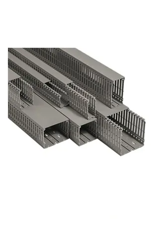001 005 060040 10 17 Mutlusan Meks 60X40 mm Delikli Gri Kablo KanalÄ±
