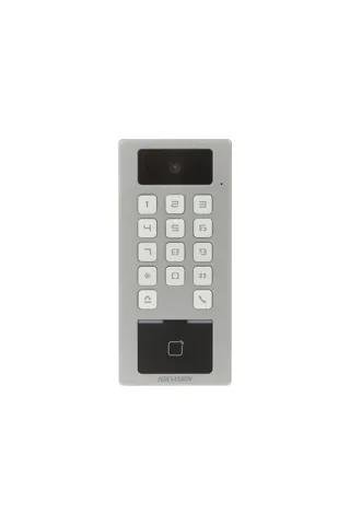 Hikvision DS-K1T502DBFWX-C Parmak izi, Kart, Şifre ve Kameralı Geçiş Kontrol ve Interkom Terminali Dış Mekan IP65