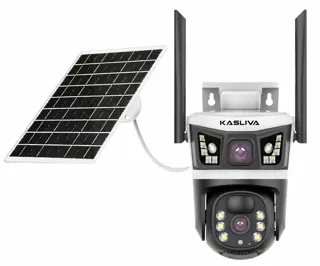 Kasliva KL-S232 4MP 2 Kameralı Solar Panelli PTZ WiFi Kamera