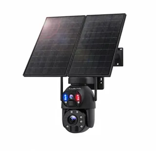 Kasliva KL-S436 6MP 36X Zoom Alarm Işıklı 2 Kameralı Solar PTZ 4G Sim Kartlı Kamera
