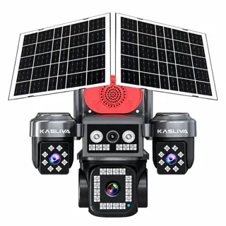 Kasliva KL-S445 4 Kameralı Sim Kartlı AOV Çift Güneş Panelli Solar 8MP eSİM PTZ Kamera