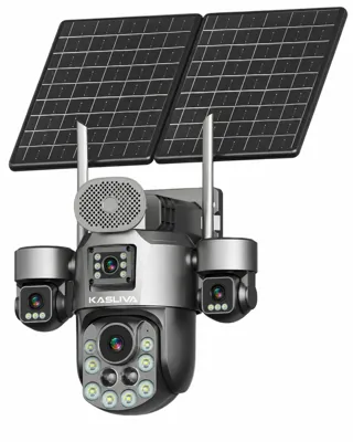 Kasliva KL-S447 4 Kameralı 36X OPTİK ZOOM Sim Kartlı AOV Çift Güneş Panelli Solar 12MP eSİM PTZ Kamera