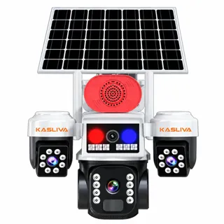 Kasliva KL-S464W 3 Kameralı 3PTZ Sim Kartlı Güneş Panelli Solar 6MP PTZ Kamera