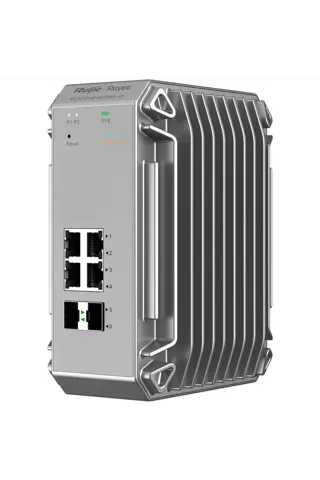Reyee RG-NIS3100-4GT2SFP-HP 4 Port Gigabit PoE+, 2 SFP Uplink Port Yönetilebilir Endüstriyel Switch