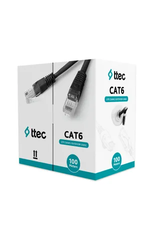 Ttec KBL-CAT6-23CCA/OUT 100S Dış Mekan Kablo - 100m (Gri)