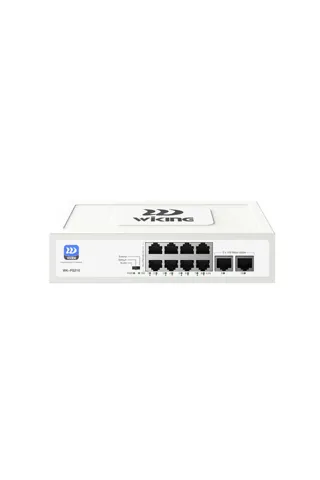 Wiking WK-PS210 8 Port 100Mbps PoE, 2 Port 100Mbps Uplink Port Yönetilmez PoE Switch